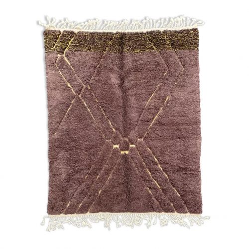 Tapis Berbere Beni Ouarain Uni Marron
