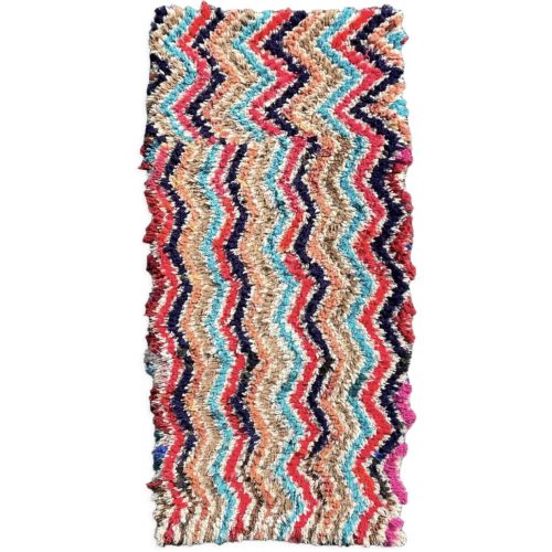 Berber carpet Azilal Colored stripes