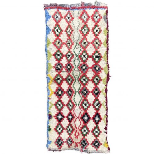 Carpet Azilal Berber, cut ideal corridor, multicolored