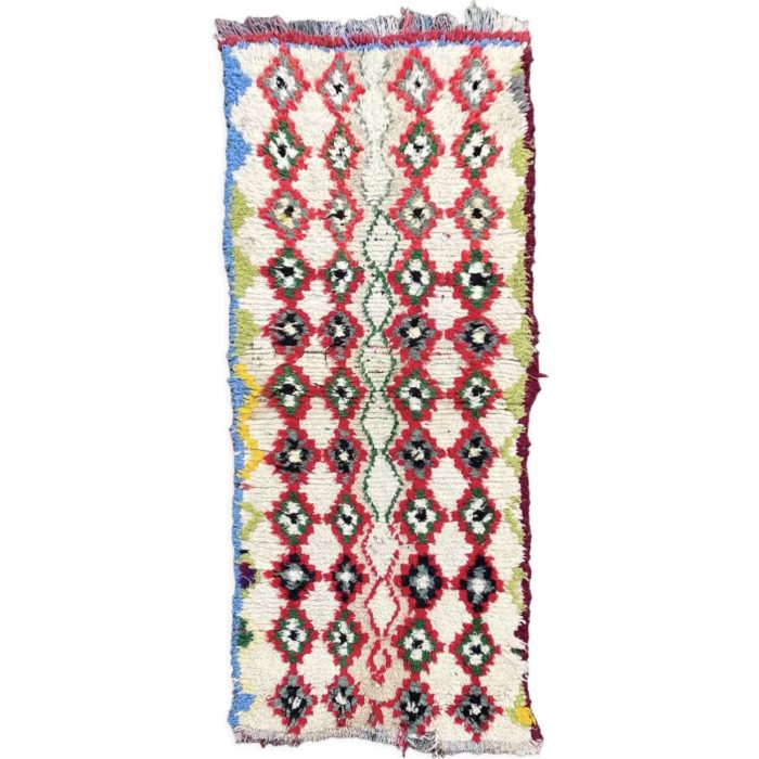 Carpet Azilal Berber, cut ideal corridor, multicolored