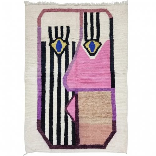 Berber carpet Beni Ouarain Colored