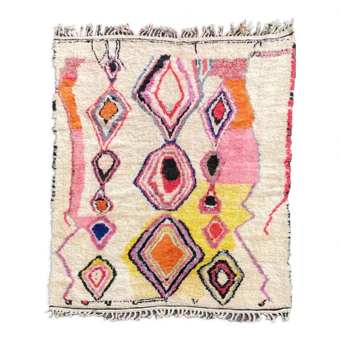 Berber carpet Azilal Colored modern. Diamond patterns