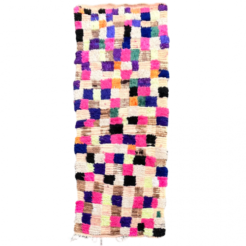 Tapis Berbere Boujaad damier multicolore