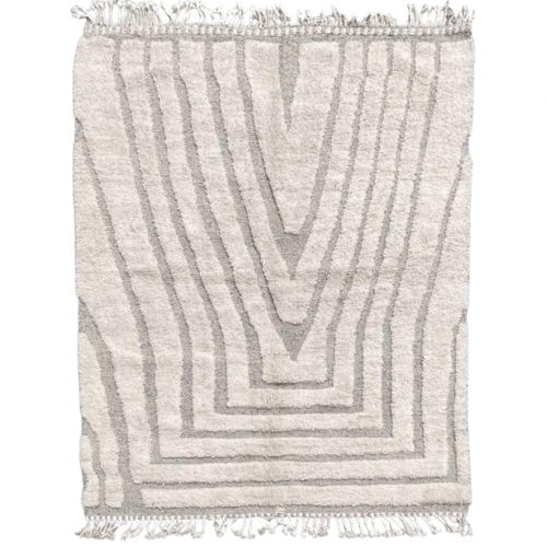 Modern white Moroccan rug