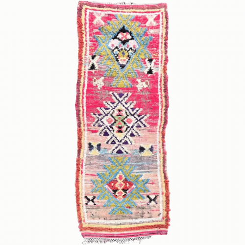 Vintage Moroccan Berber boujaad rug