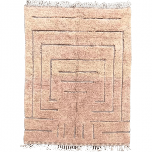 Modern brown Moroccan Berber carpet