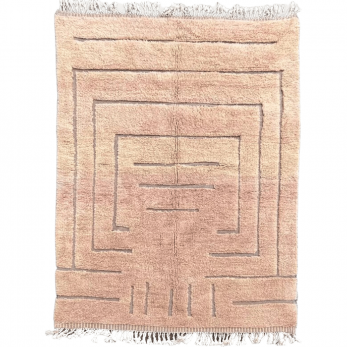 Modern brown Moroccan Berber carpet