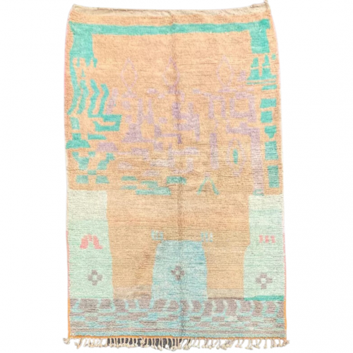 Tapis Berbere Marocain Boujaad beige