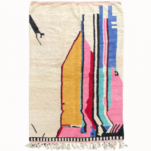 Modern abstract Moroccan carpet
