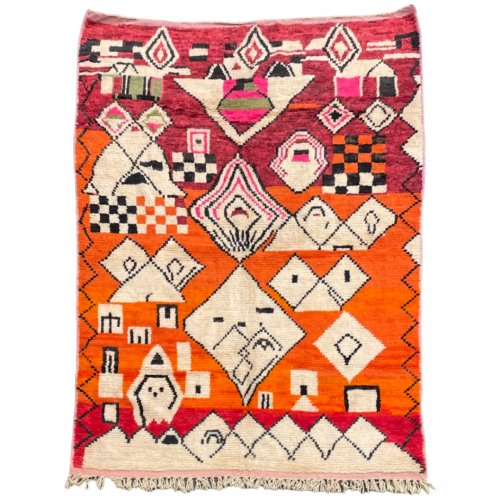 grand tapis berbere marocain terracotta