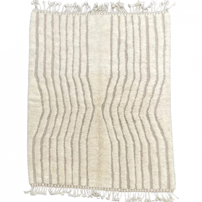 Modern white Berber rug