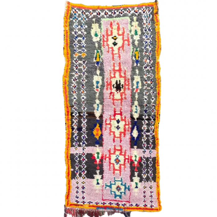 Vintage Moroccan Berber Boucherouite rug