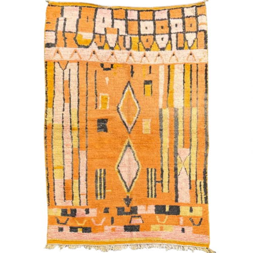 Tapis Berbère Marocain Boujaad Orange 