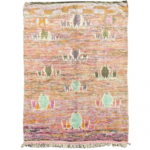 Tapis Berbère Marocain Boujad Beige Marron