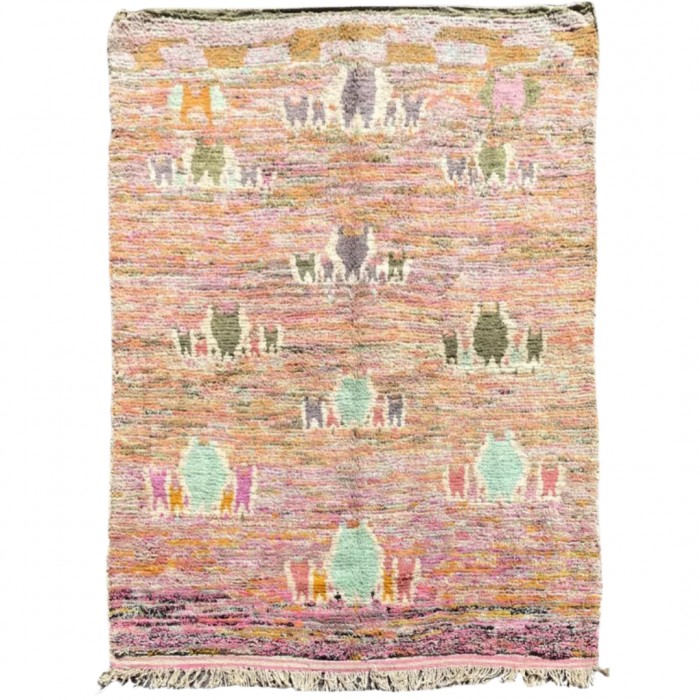 Tapis Berbère Marocain Boujad Beige Marron