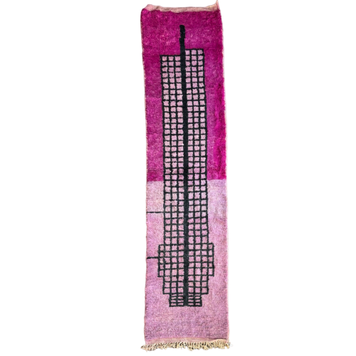 Tapis Berbere Marocain Couloir Violet