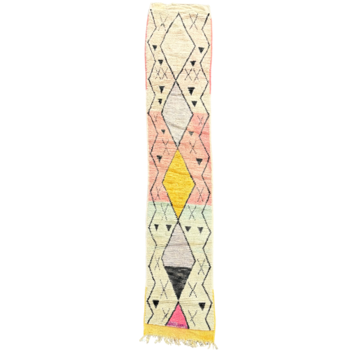 Tapis Berbere Marocain Couloir Pastel couleur