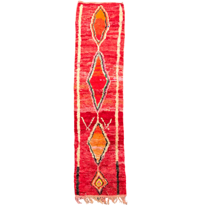 Tapis Marocain Berbere Couloir rouge