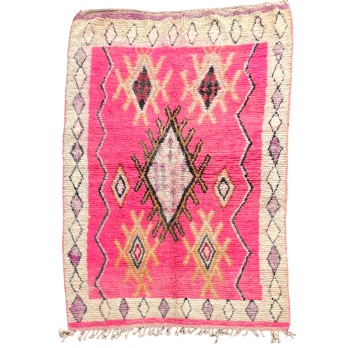 Tapis Berbere Marocain Boujad Rose