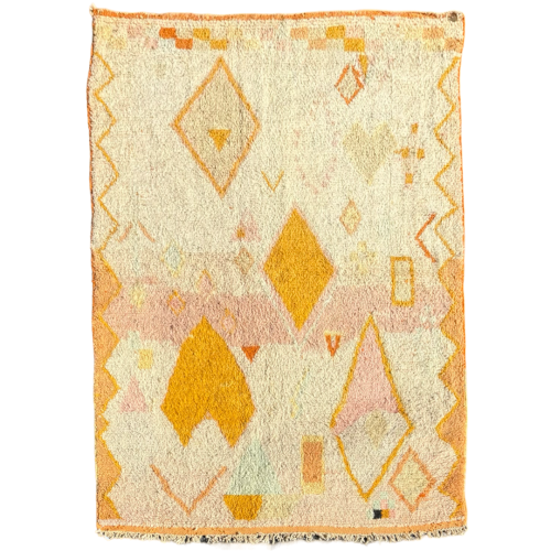 Tapis Berbère Marocain Boujaad Beige