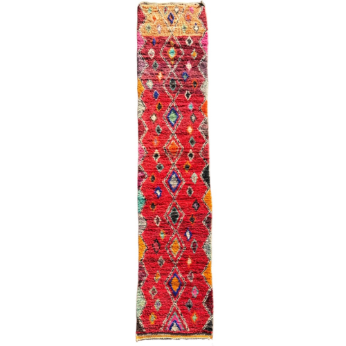 Tapis Berbere Marocain Couloir Rouge