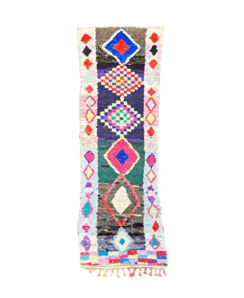 tapis berbere couloir boucherouite vintage 80x275 cm 300 euros