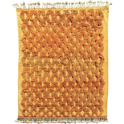 tapis marocain orange en laine