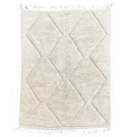 tapis blanc marocain de Beni ourain