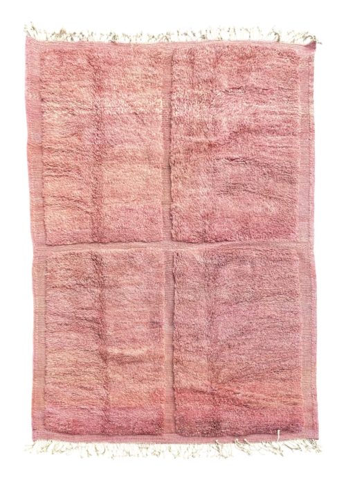 tapis marocain rose en laine