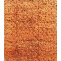 Limona- tapis berbere Orange Mrirt en laine