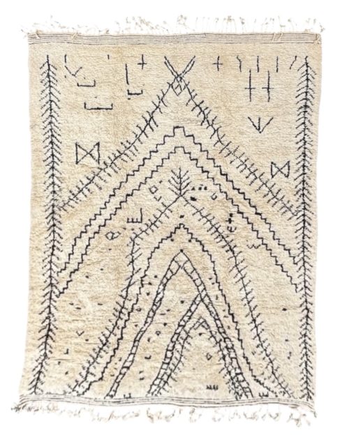 tapis marocain berbere Beni Ourain en laine