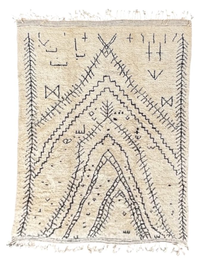tapis marocain berbere Beni Ourain en laine
