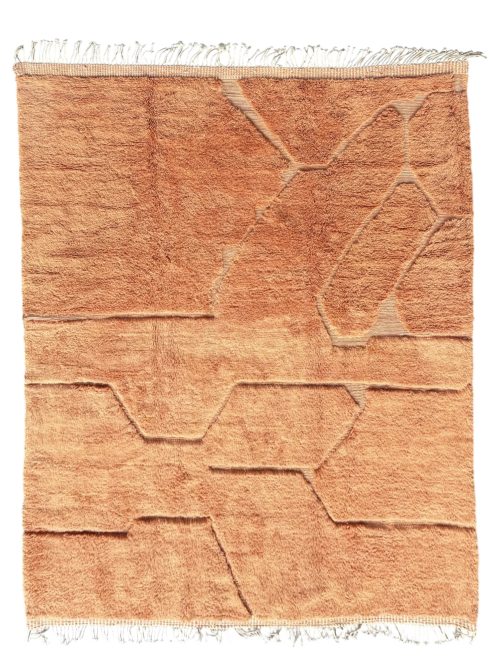 tapis marocain orange en laine
