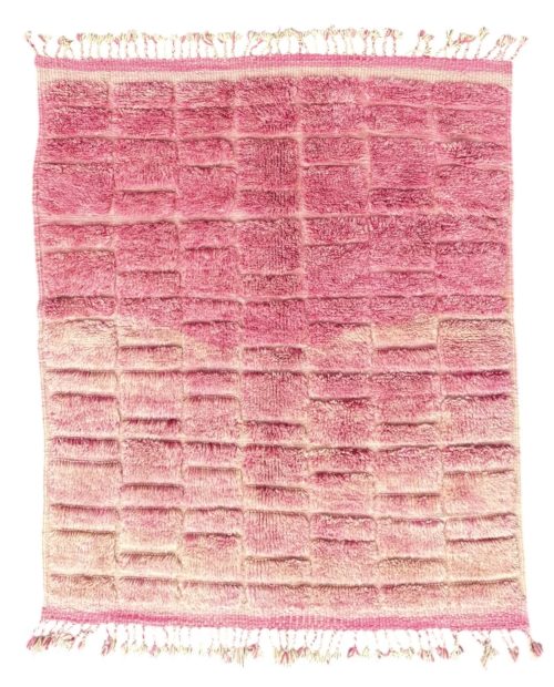 Tapis Berbère shaggy rose