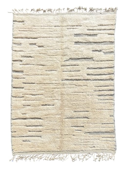 Tapis Berbere marocain en laine blanc