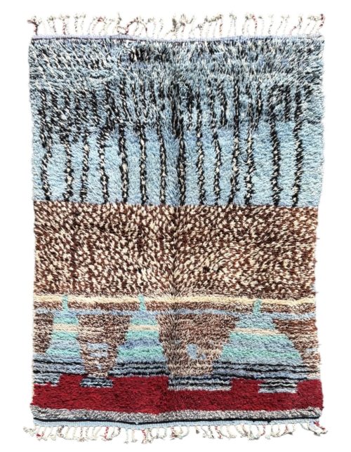 Tapis Berbère bleu en laine