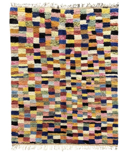 tapis marocain berbere en laine en couleur