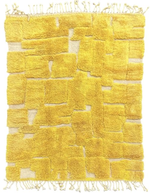 Tapis Berbère jaune en laine