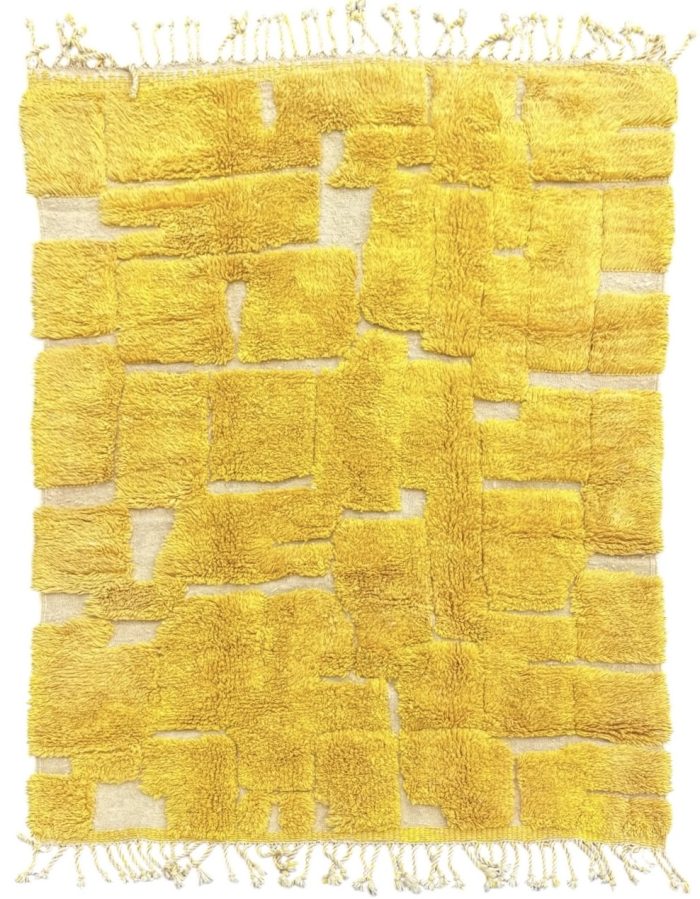 Tapis Berbère jaune en laine