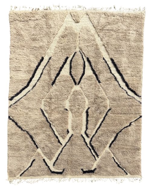 tapis marocain berbere shaggy en laine
