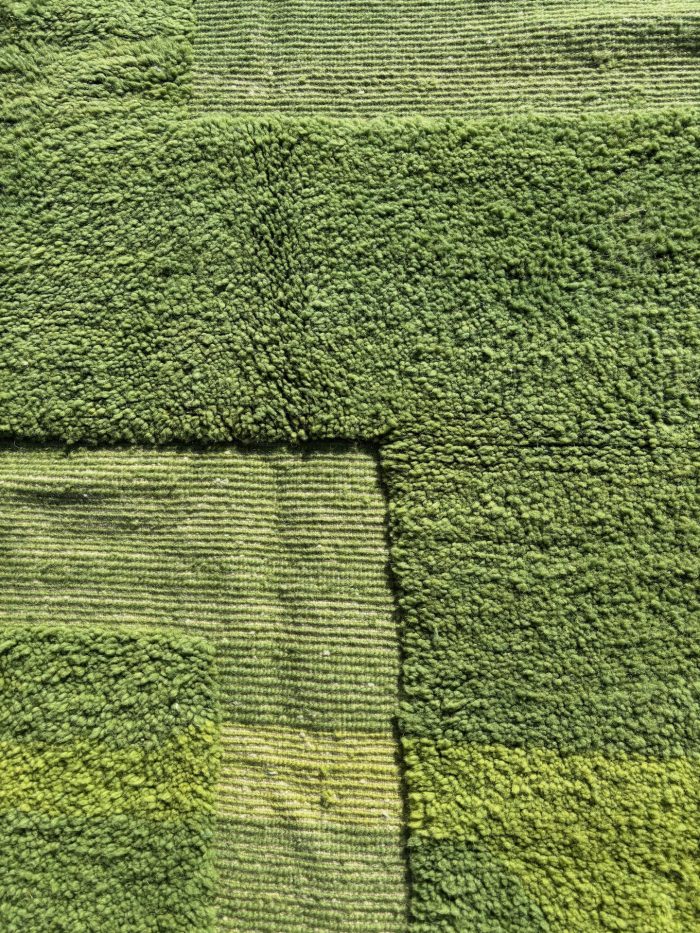 apis marocain sur mesure vert avec motifs géométriques