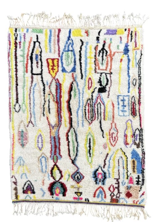 tapis marocain shaggy en laine