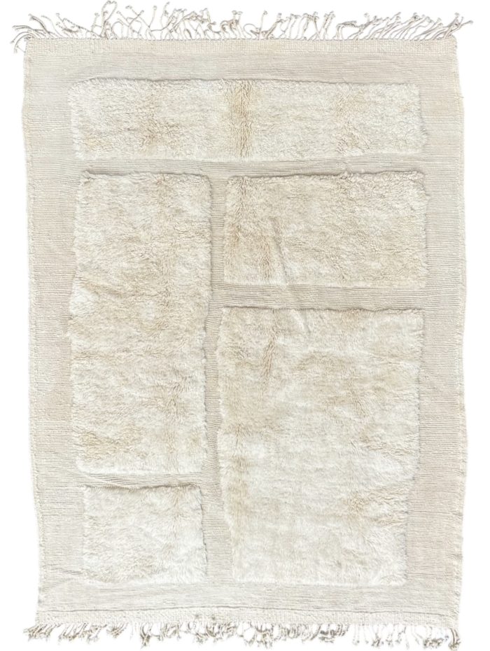 tapis marocain berbere blanc