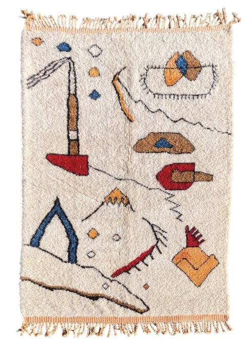 Tapis Berbère marocain shaggy en laine