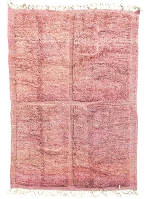 tapis marocain rose en laine