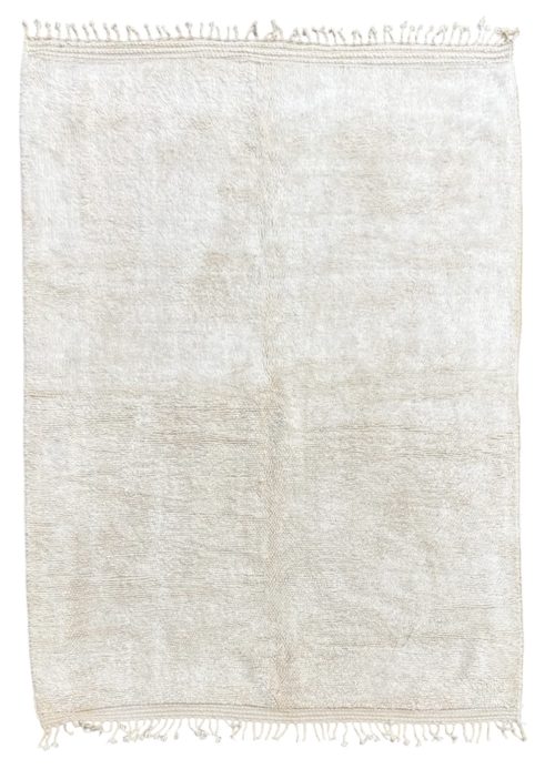 tapis blanc en laine Beni Ourain
