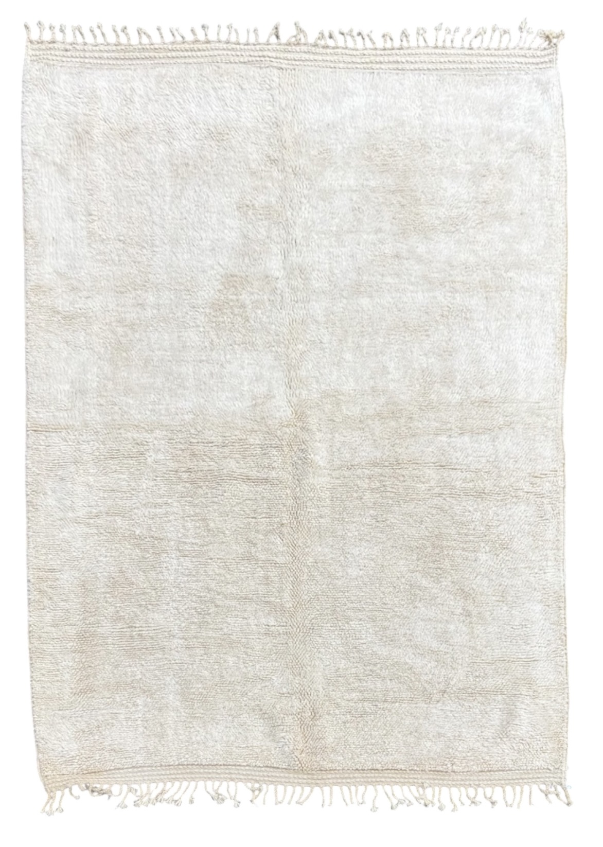 tapis blanc en laine Beni Ourain