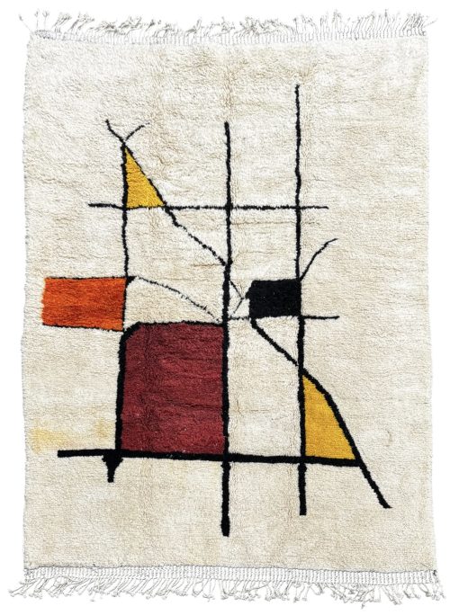 tapis marocain berbere fait en laine