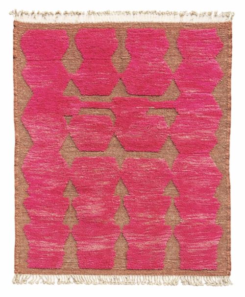 tapis marocain berbere rose