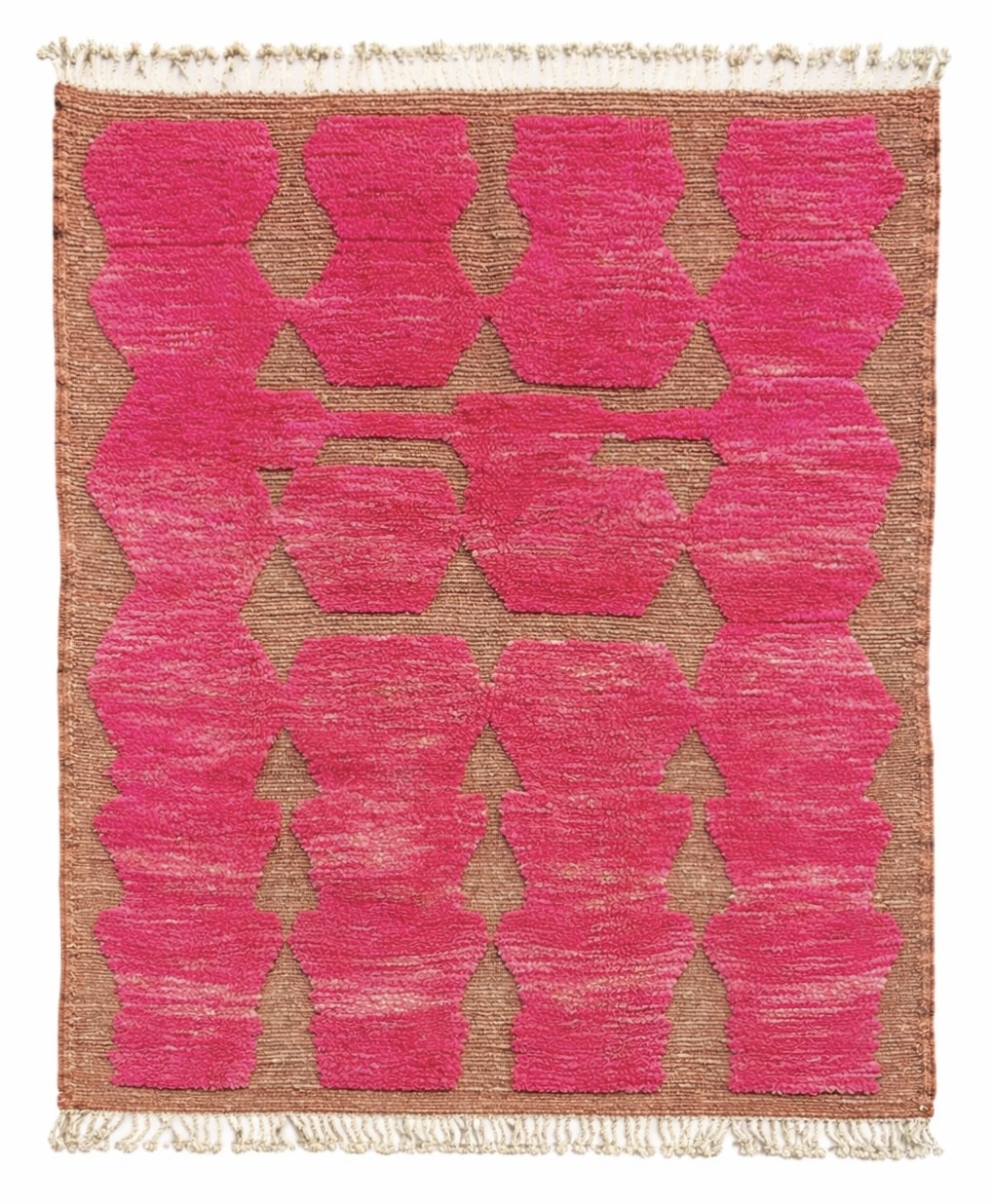 tapis marocain berbere rose